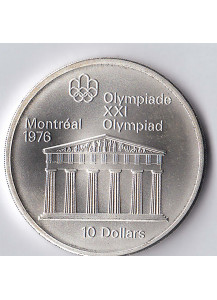 1976 - CANADA XXI Olimpiade 10 Dollari 2° Serie Tempio di Zeus Fdc